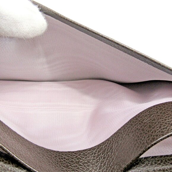 BVLGARI long wallet log mania beige canvas ?~ leather Authentic USED - Picture 7 of 8